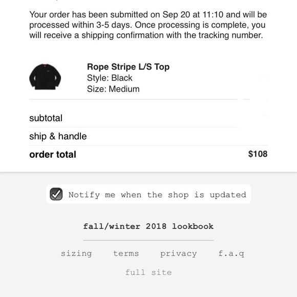 DS SUPREME ROPE STRIPE SHIRT. BRAND NEW NEVER WORN - Picture 4 of 4